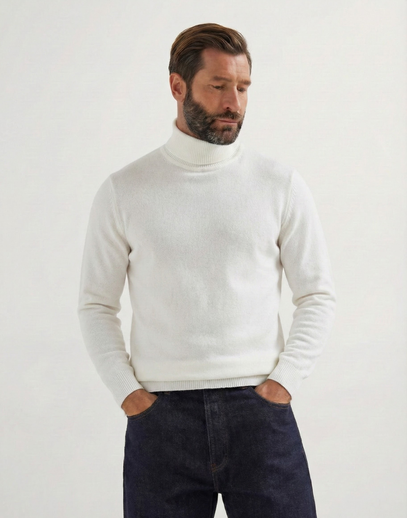 Davos Premium Cashmere Turtleneck Sweater
