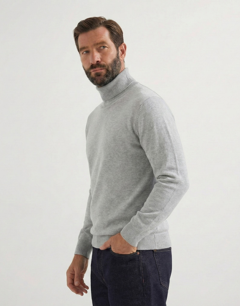 Davos Premium Cashmere Turtleneck Sweater