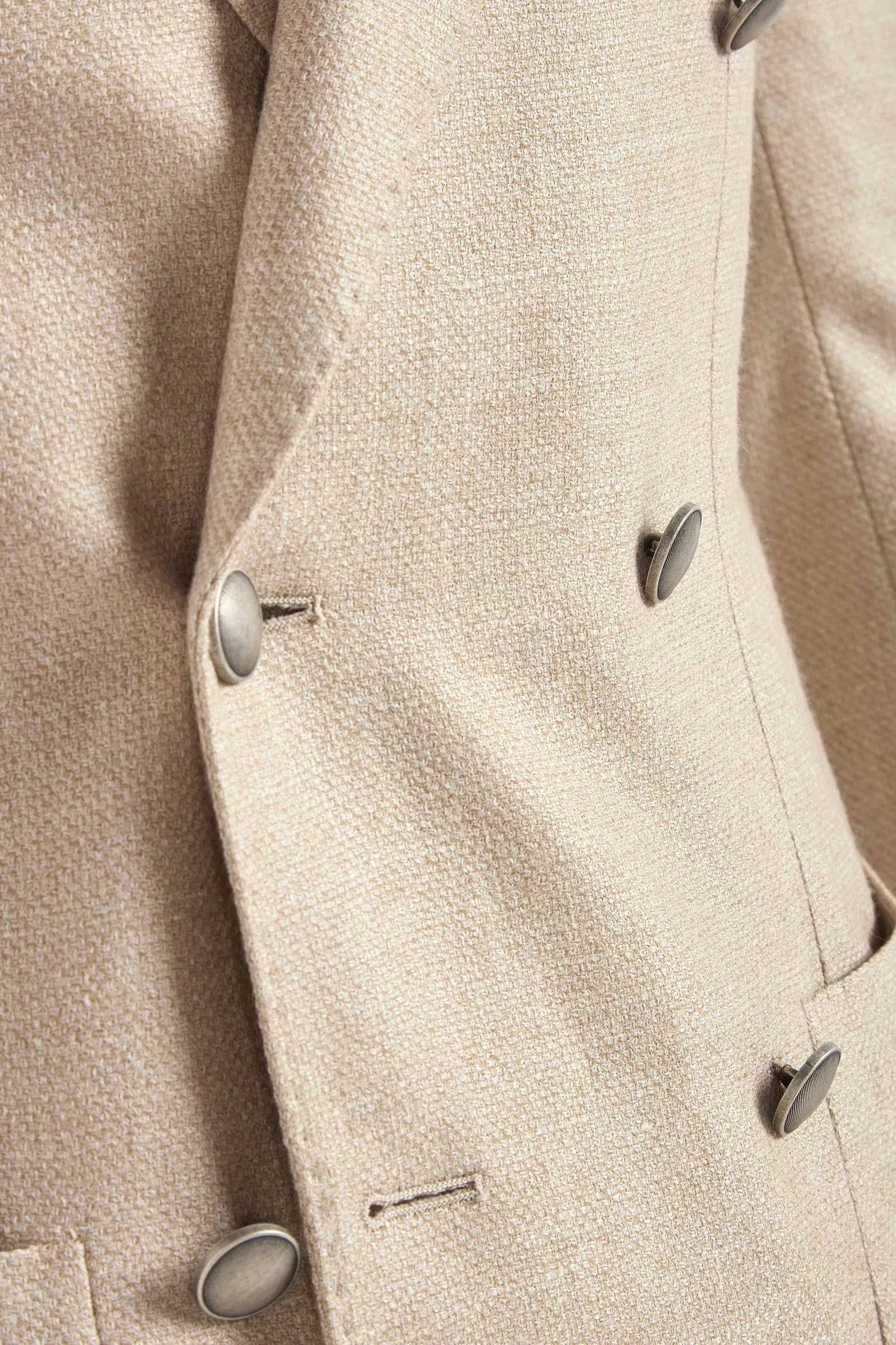 Sand double breasted jacket - Made in Italy