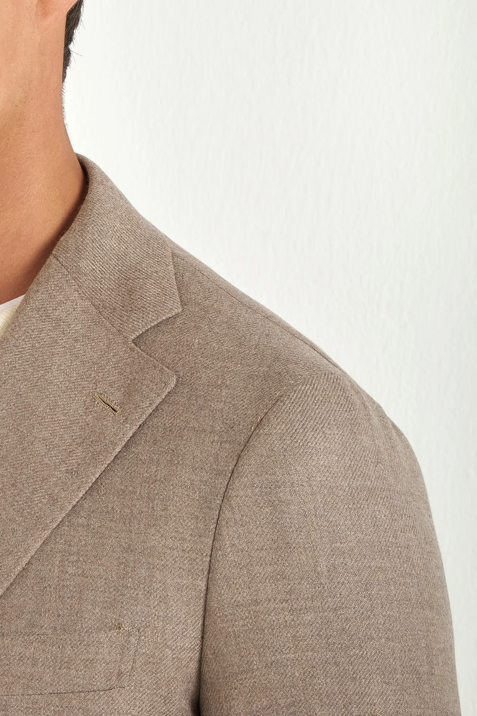 Taupe jacket in wool and cashmere - Made in Italy