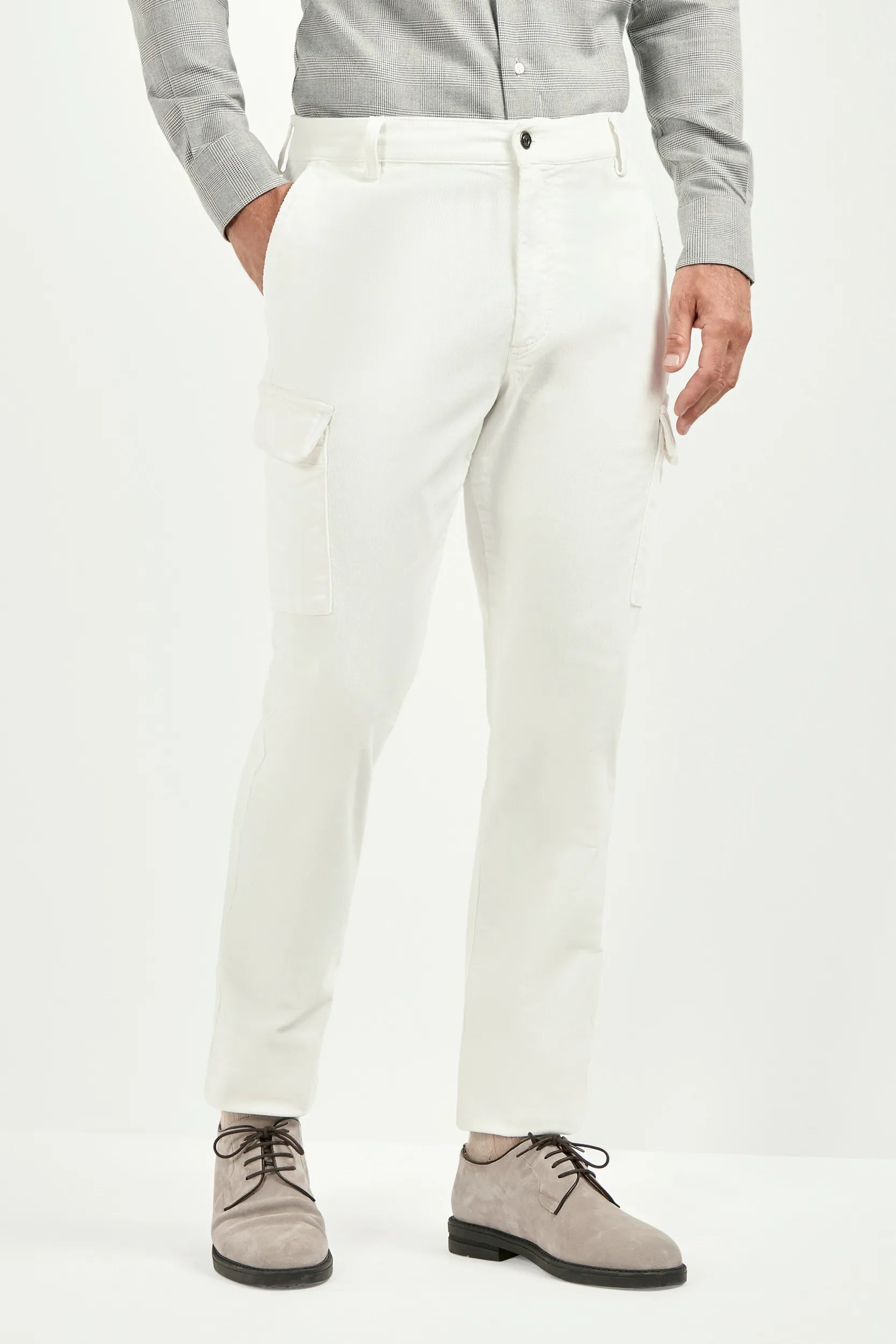 White cargo trousers - Made in Italy