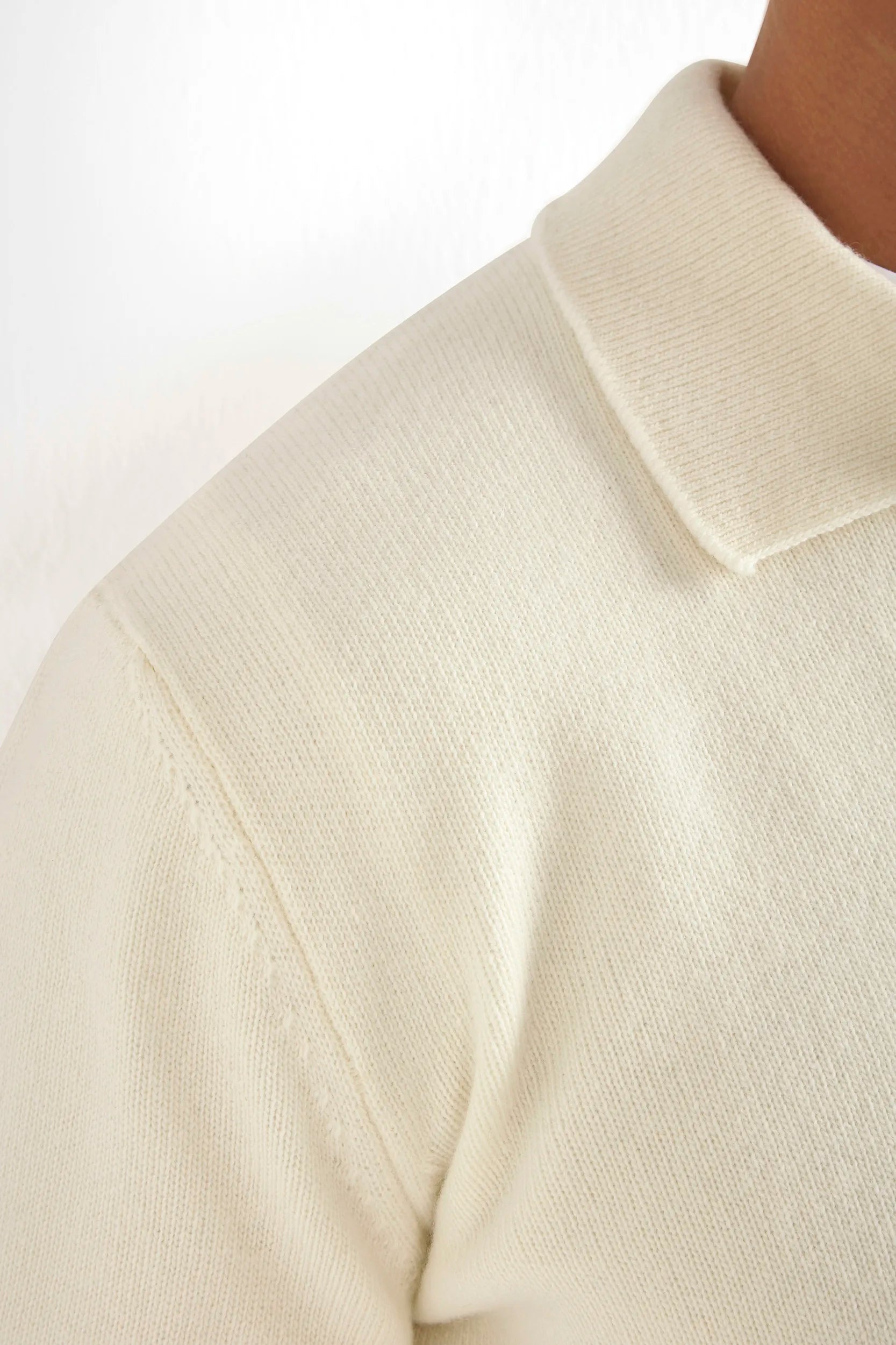White wool polo - Made in Italy