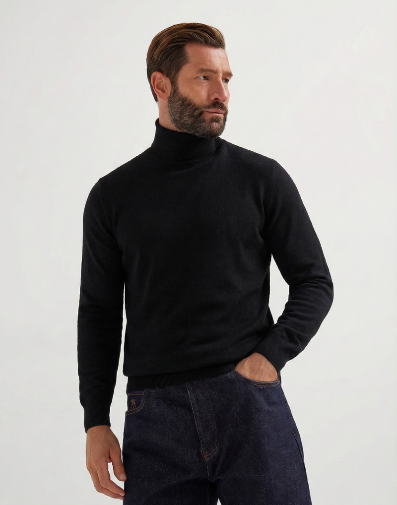 Davos Premium Cashmere Turtleneck Sweater