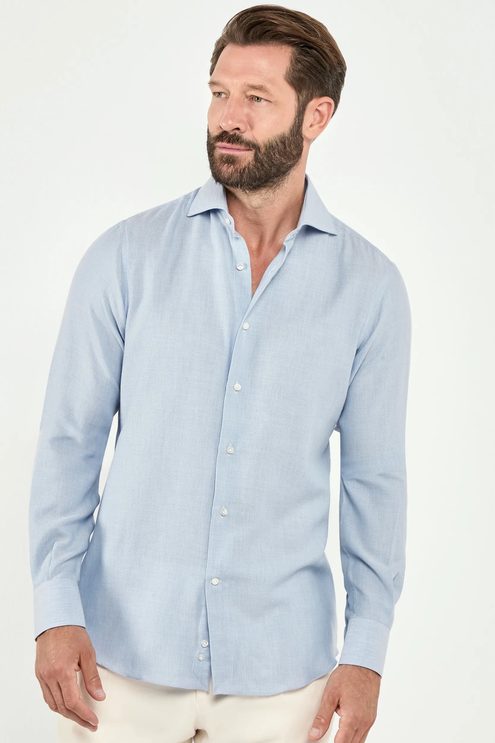Light blue jersey shirt - Made in Italy