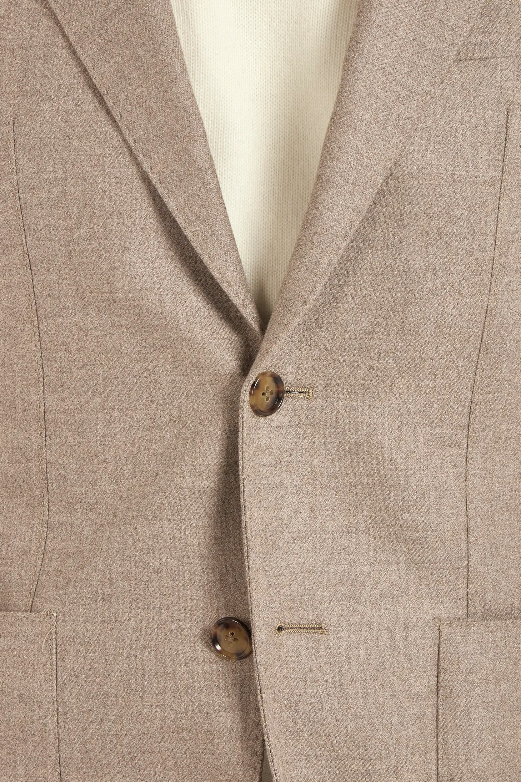 Taupe jacket in wool and cashmere - Made in Italy